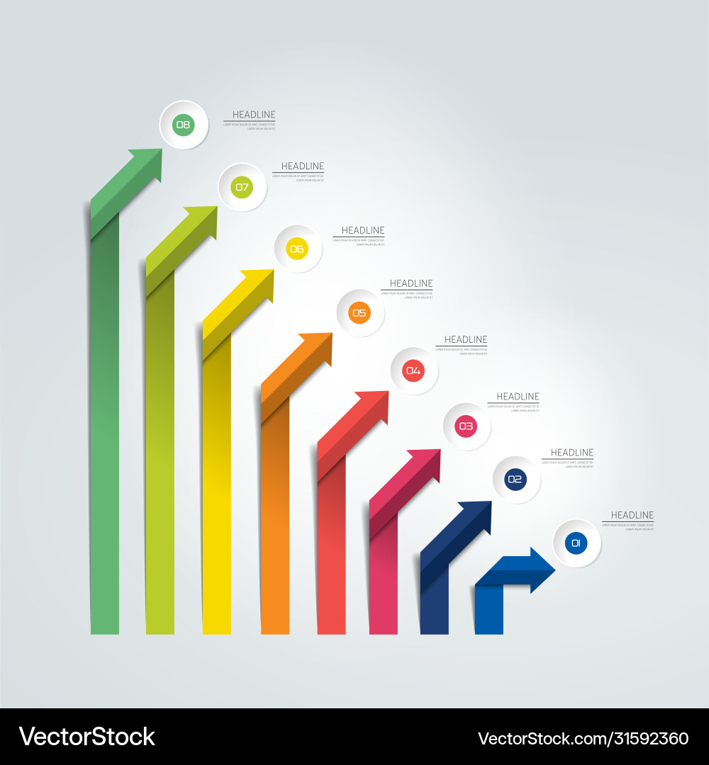 Arrow infographic chart scheme flowchart Arrow infographic chart scheme flowchart Vector Image