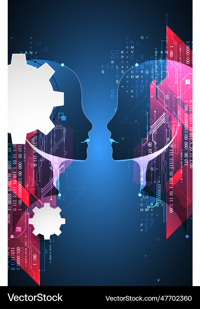 Artificial intelligence technical background Artificial intelligence technical background vector image