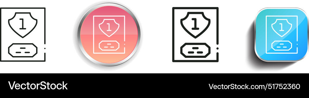 Award icon thin linear regular and button style Award icon thin linear regular and button style vector image