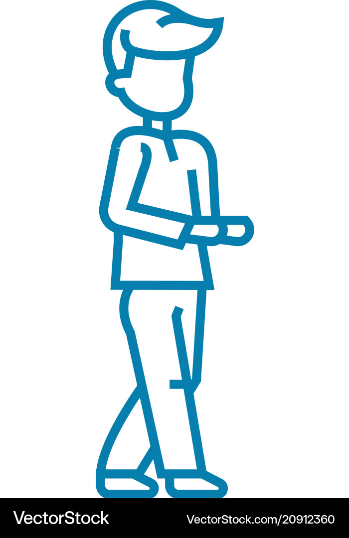 Begging linear icon concept line Vector Image