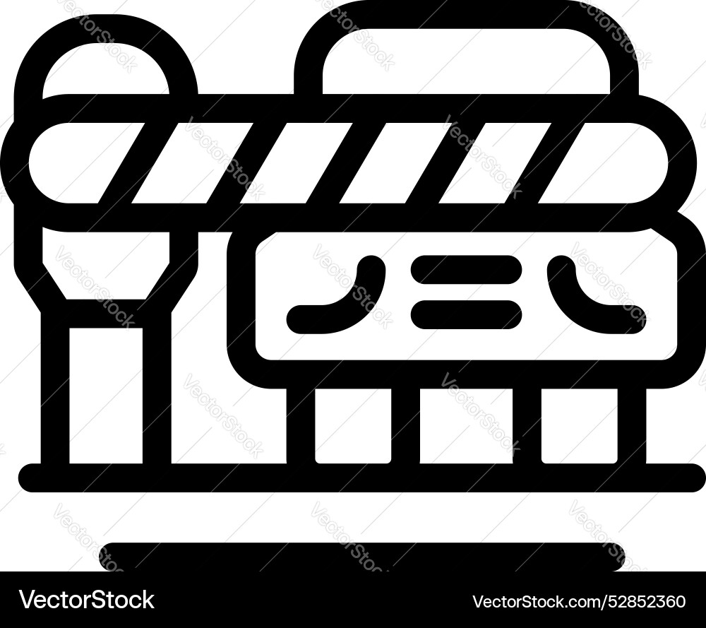 Border gate closing for security control Border gate closing for security control vector image