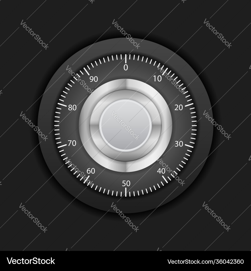 Combination lock vector image