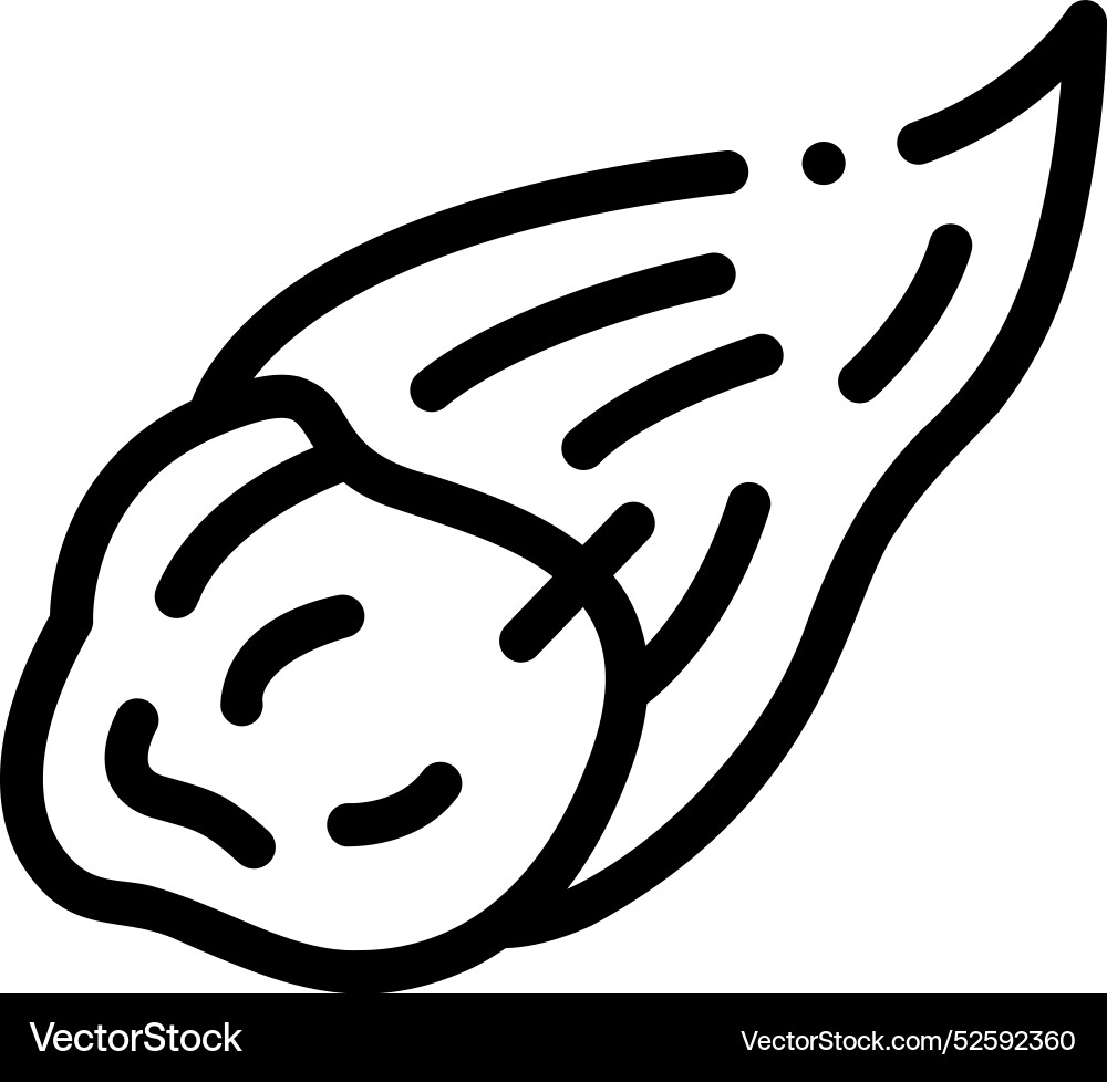 Comet icon thin linear style design isolated Comet icon thin linear style design isolated vector image