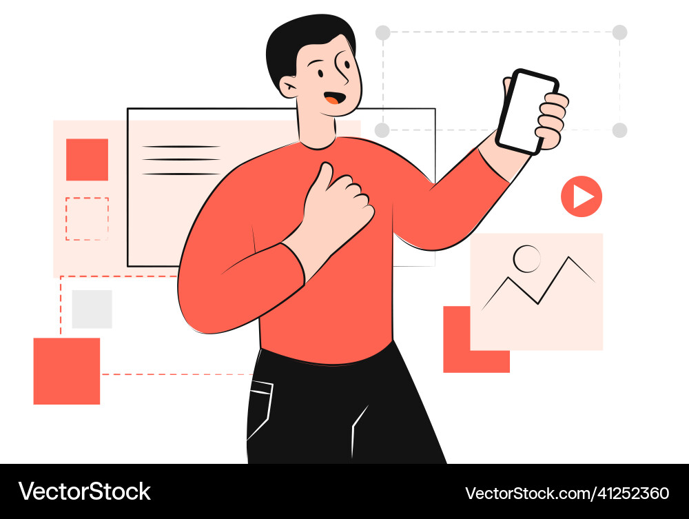 Concept of ui ux design Concept of ui ux design vector image