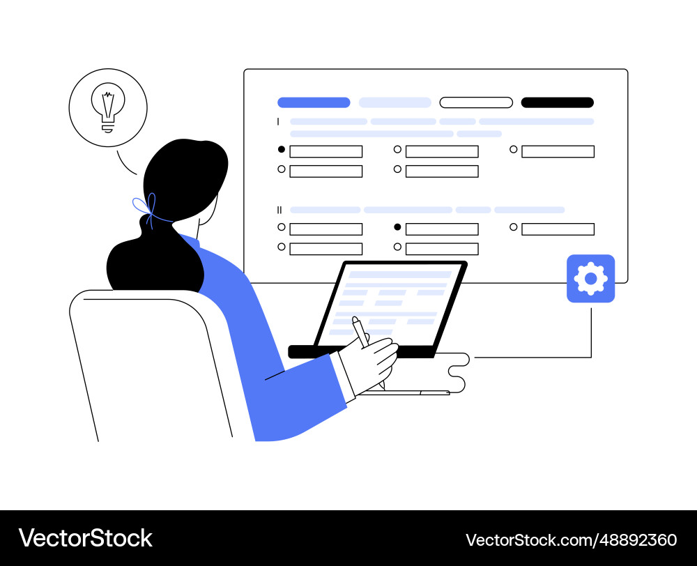 Create test abstract concept Create test abstract concept vector image