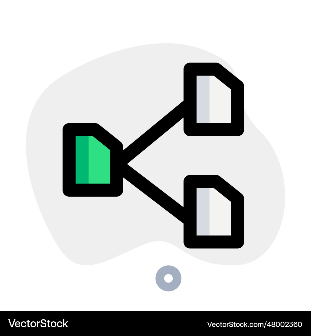 Data exchange between several resources Vector Image