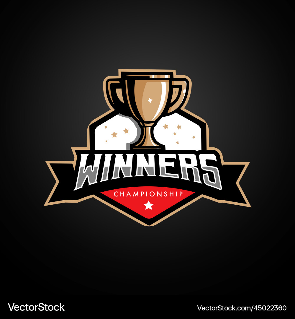 Esports Trophy Logo - Gaming Award vector image