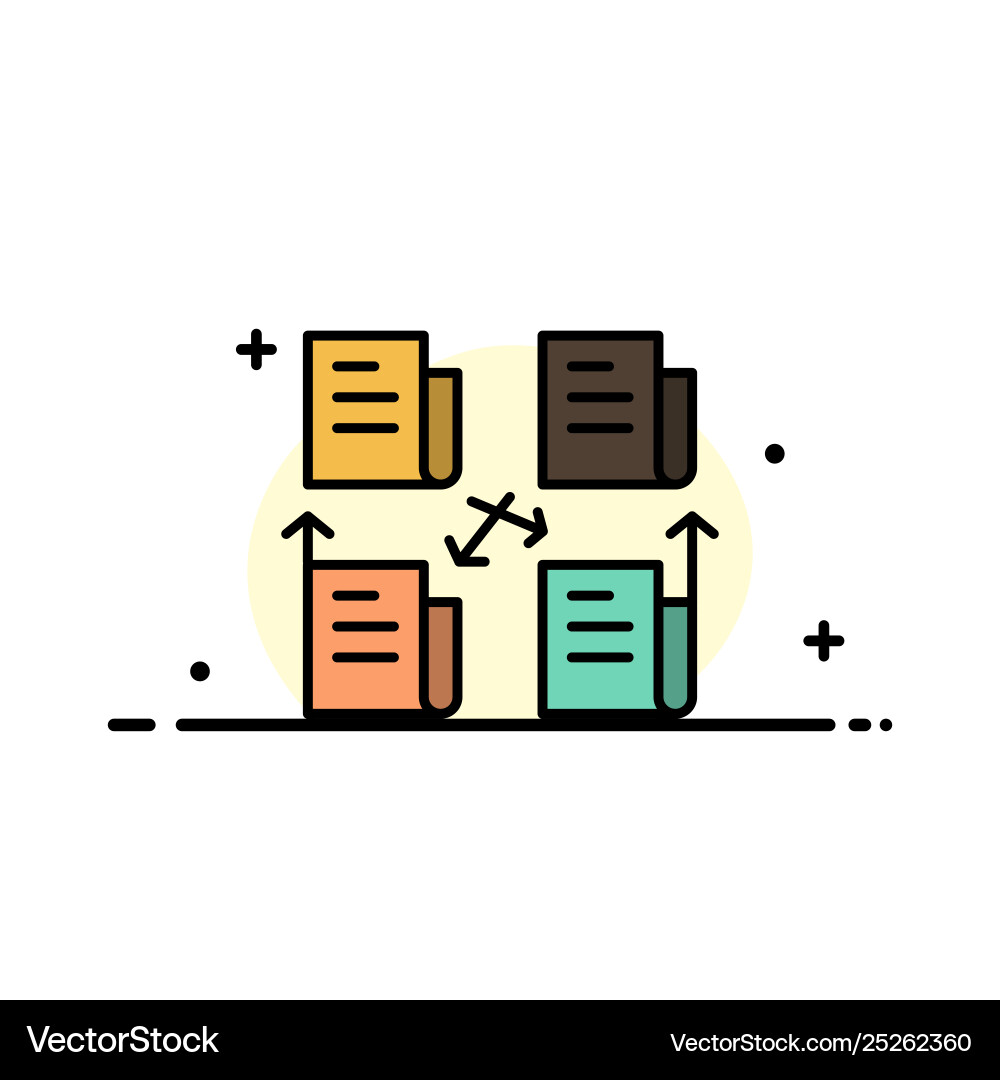 Exchange file folder data privacy business flat Exchange file folder data privacy business flat vector image