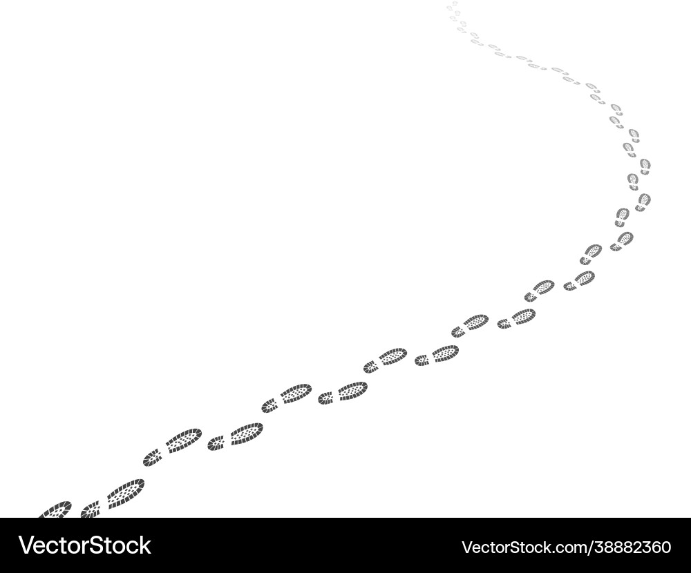 Footprints on a Path Vector Image