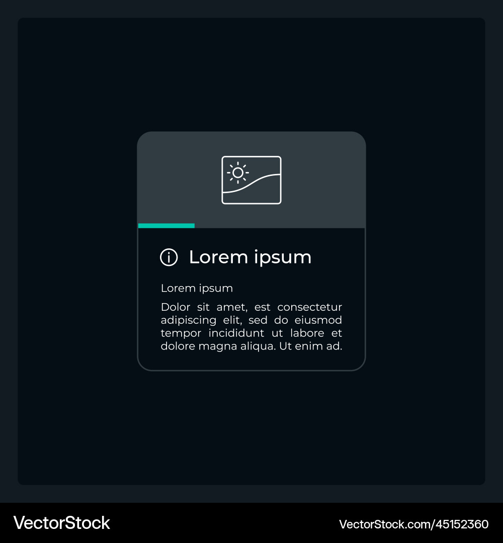 Image information ui element template Image information ui element template vector image