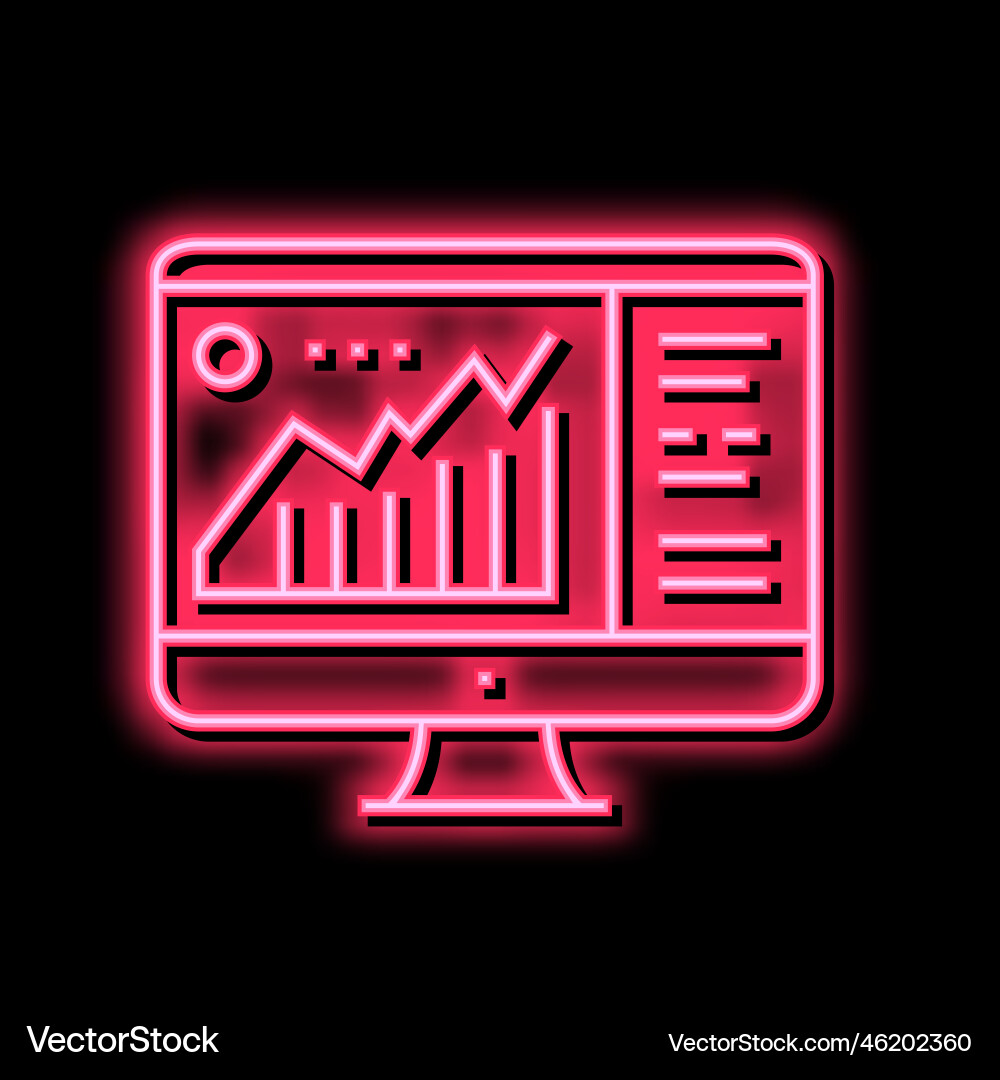 Infographic on computer display color icon Infographic on computer display color icon vector image