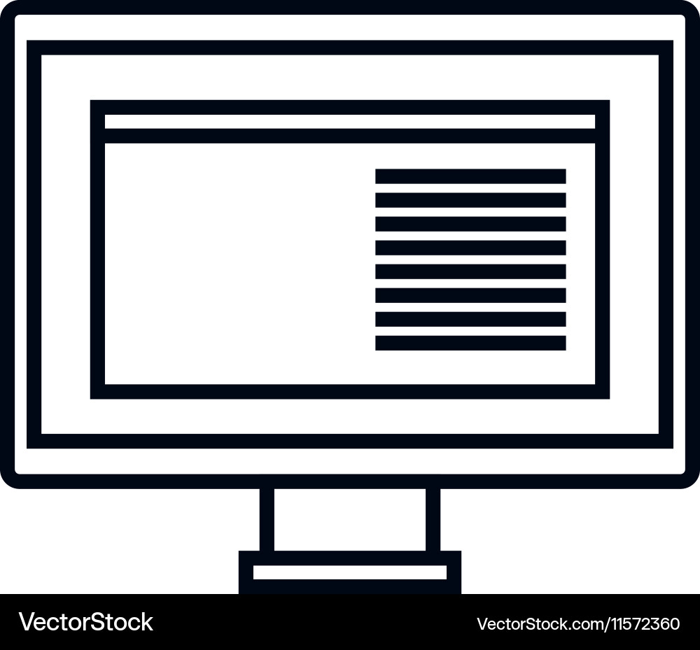 Monitor desktop computer icon Vector Image