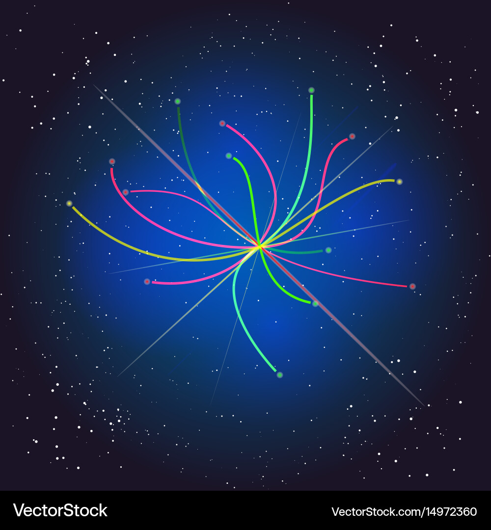 Quantum Particle Exploration vector image