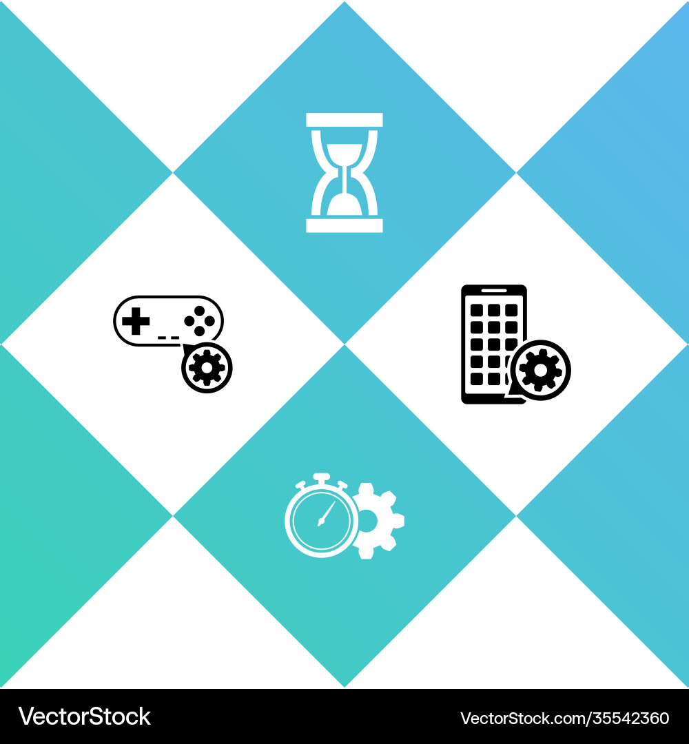 Set gamepad setting time management old Set gamepad setting time management old vector image