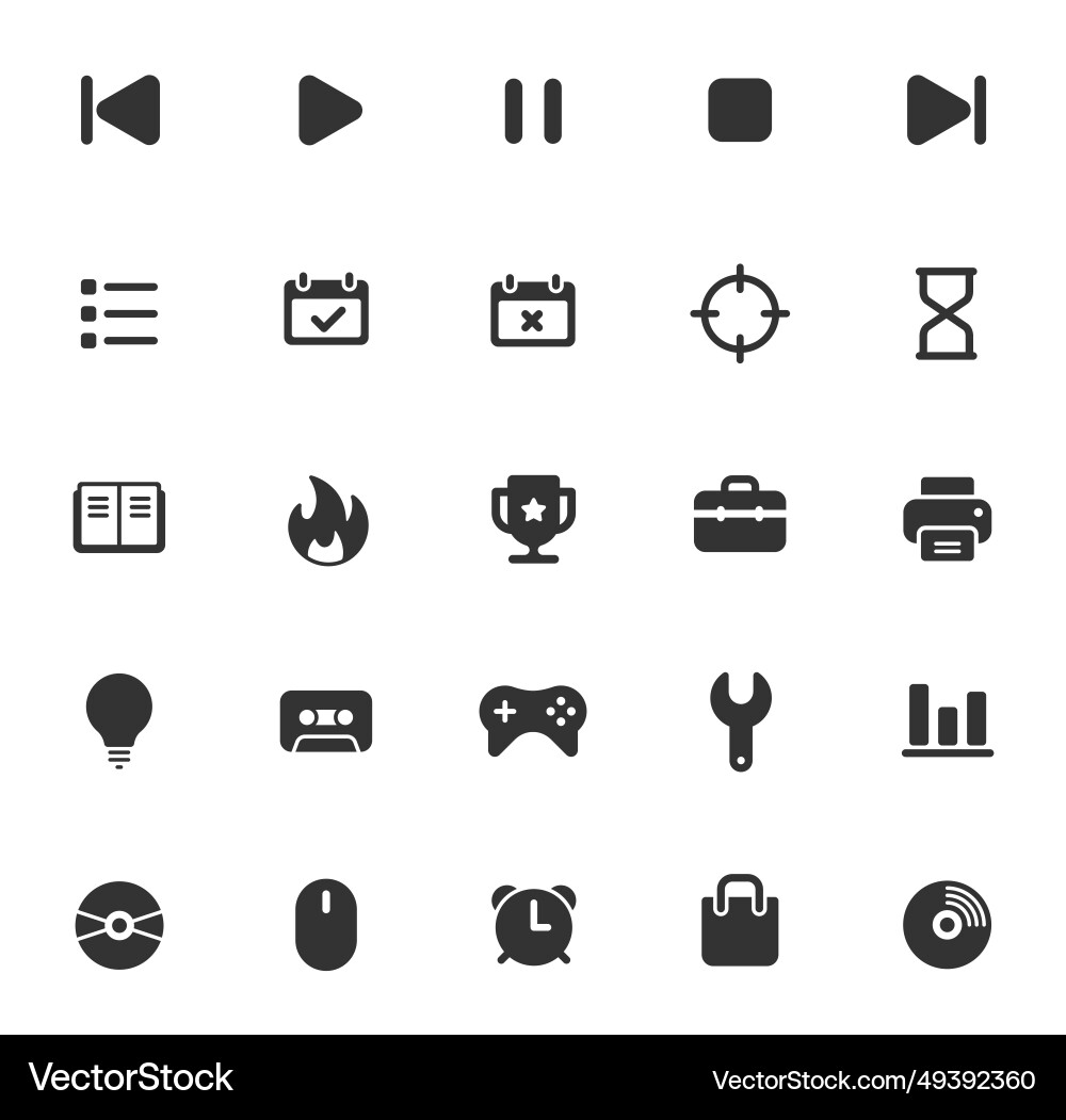 Ui web icons isolated on white background Ui web icons isolated on white background Vector Image