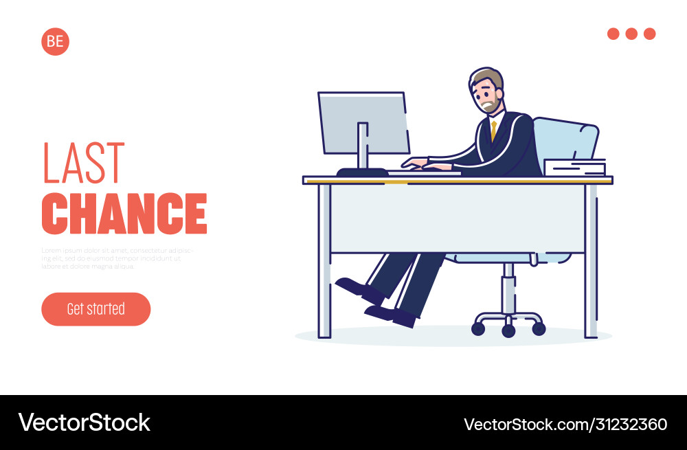 Website landing page working process Vector Image