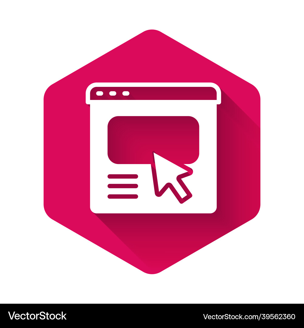 White ui or ux design icon isolated with long White ui or ux design icon isolated with long vector image