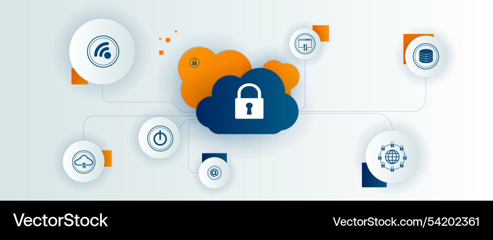 Abstract digital cloud computing technology Abstract digital cloud computing technology vector image