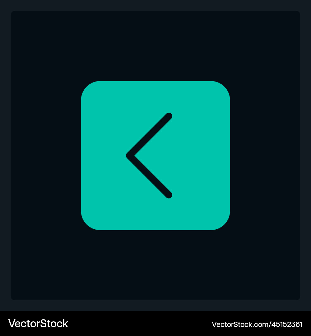 Active undo button ui element template Active undo button ui element template vector image