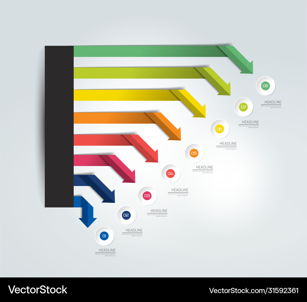 Arrow infographic chart scheme flowchart Arrow infographic chart scheme flowchart vector image