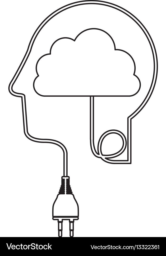 Brain hosting data icon stock Vector Image