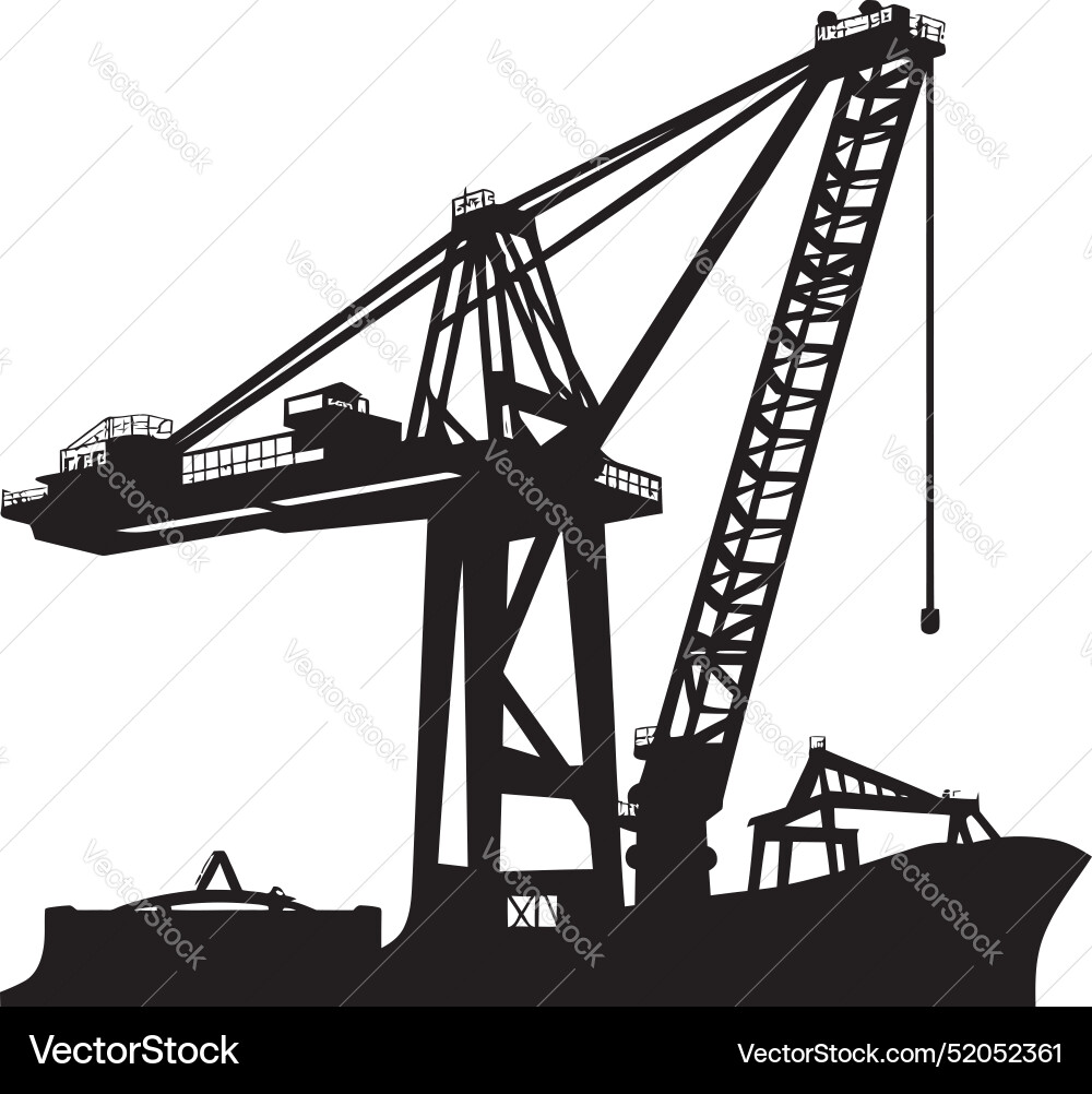 Container handling terminal symbol shipping port Container handling terminal symbol shipping port vector image