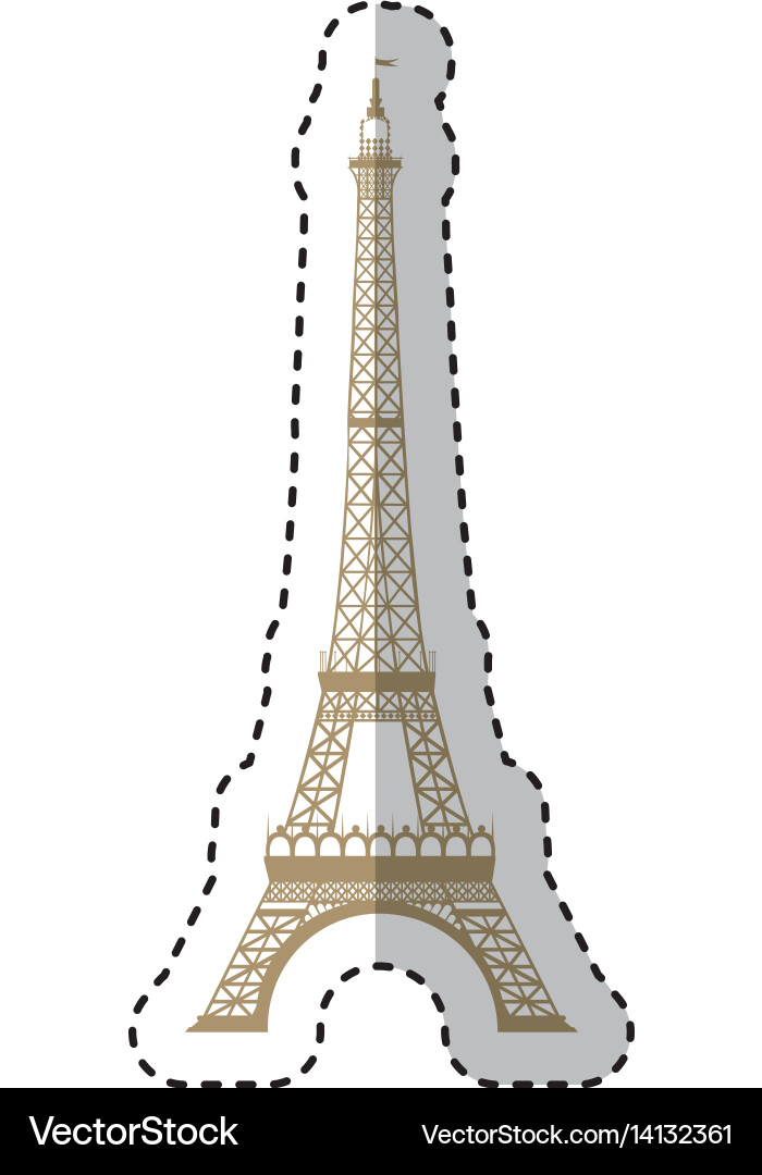 Eiffel tower isolated icon Vector Image