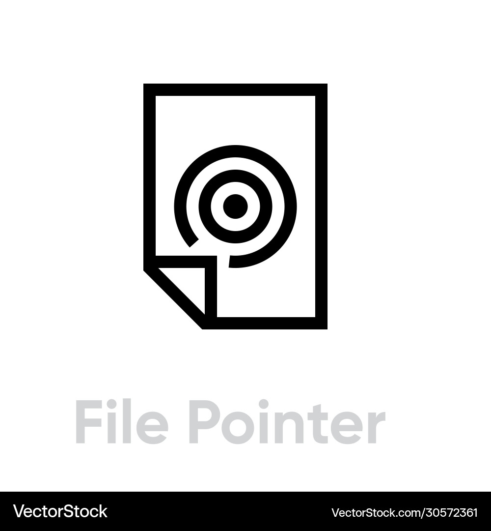 File pointer targets icon editable line vector image