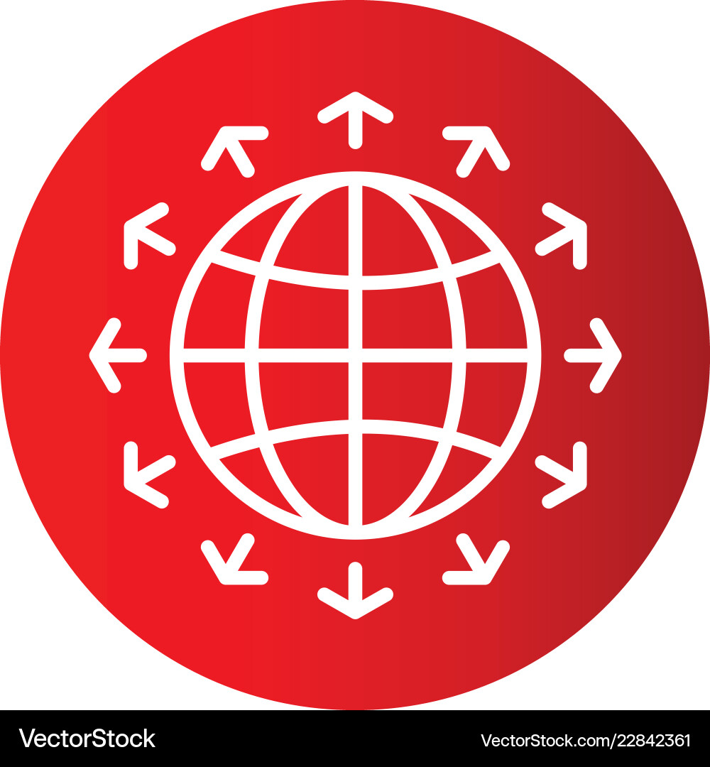 Golbe icon in creative design with elements vector image