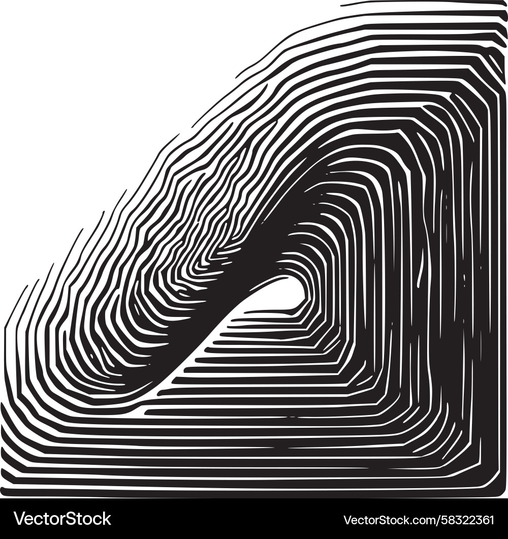 Linear Waveform Abstract Vector Image