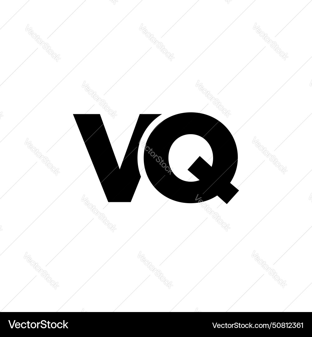 Minimal VQ Monogram Logo Template vector image