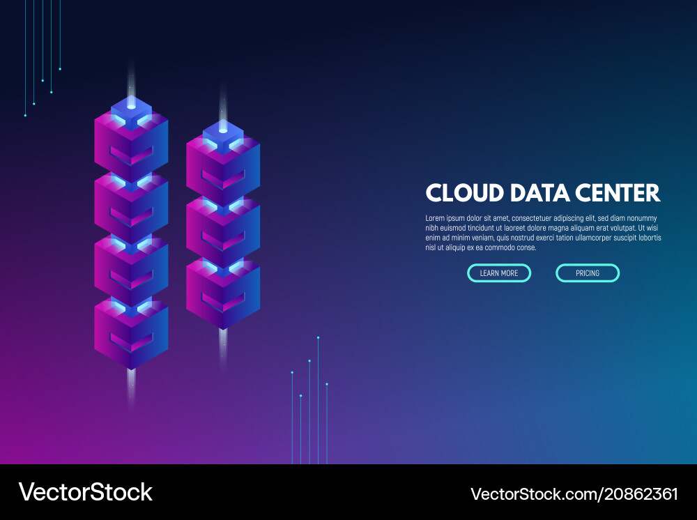 New technology isometric banner vector image