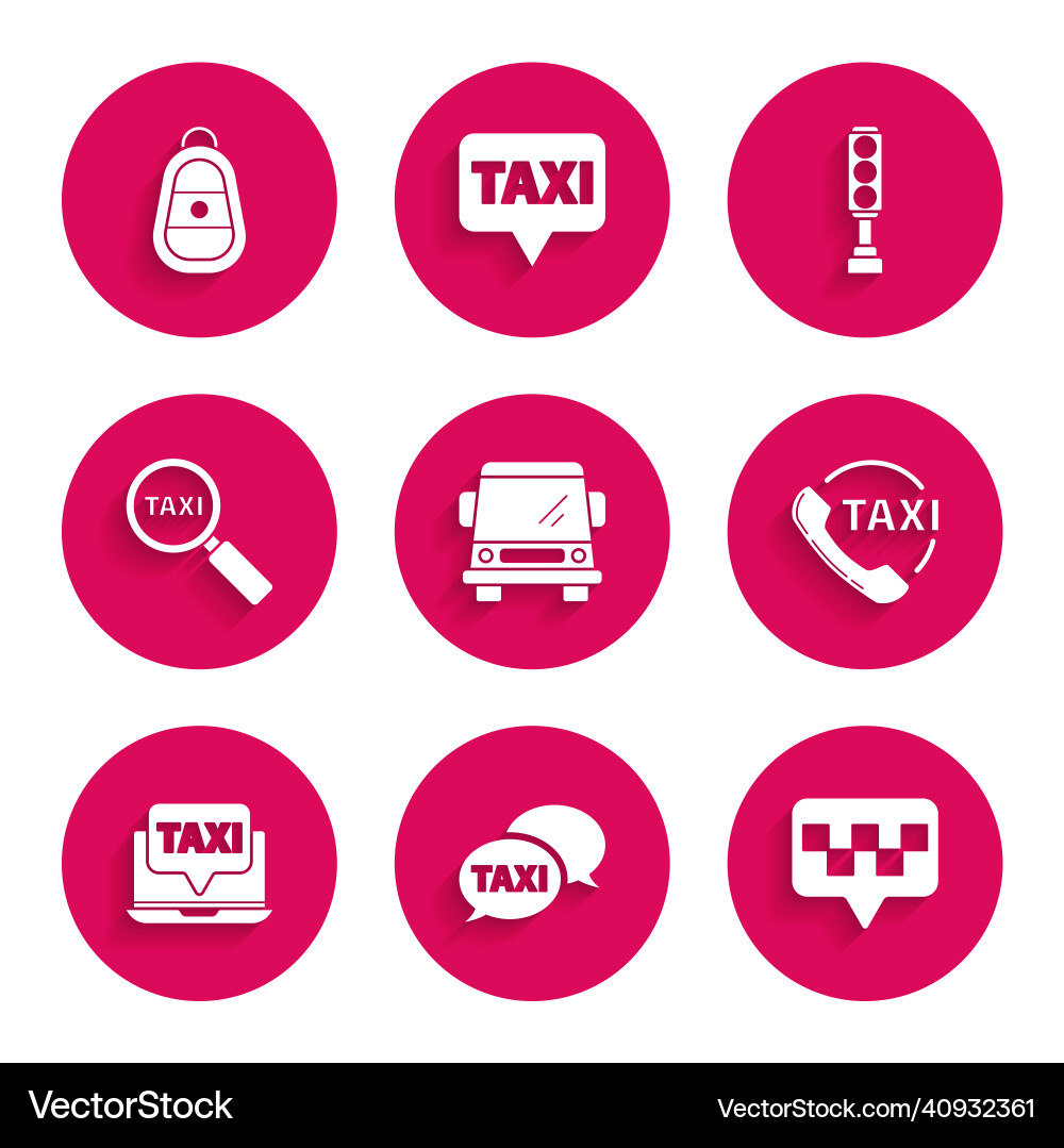 Set car taxi call telephone service map pointer Set car taxi call telephone service map pointer Vector Image