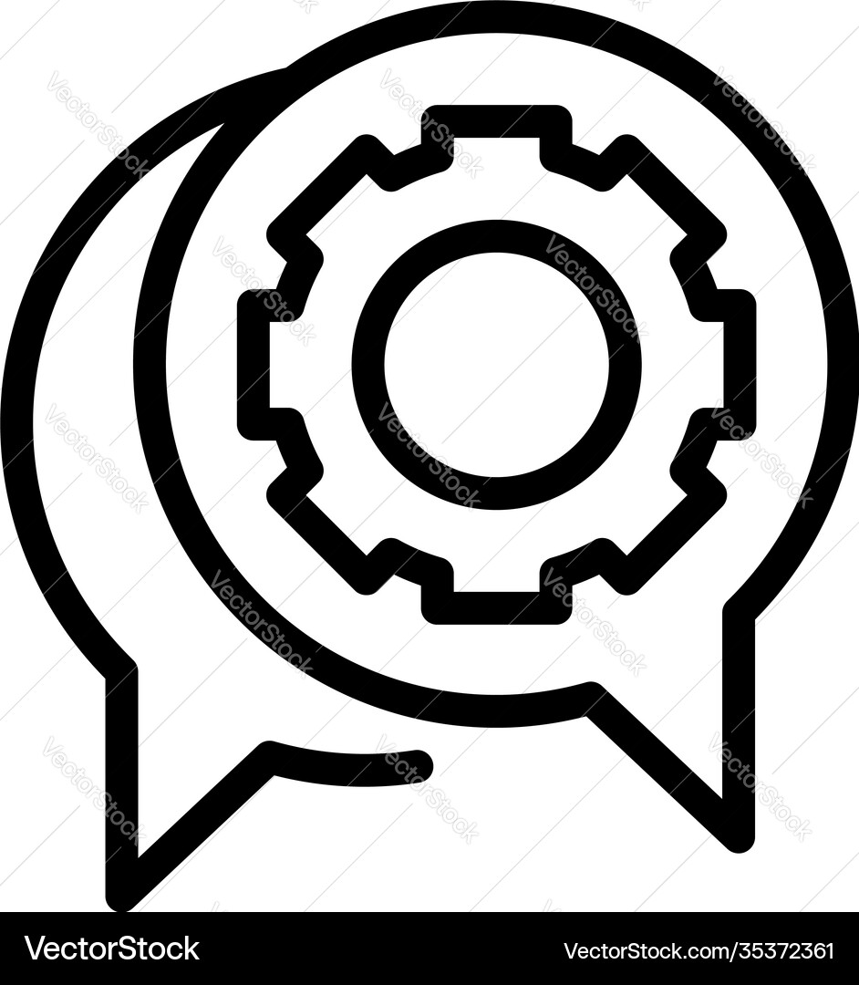 Technical support icon outline style Technical support icon outline style vector image