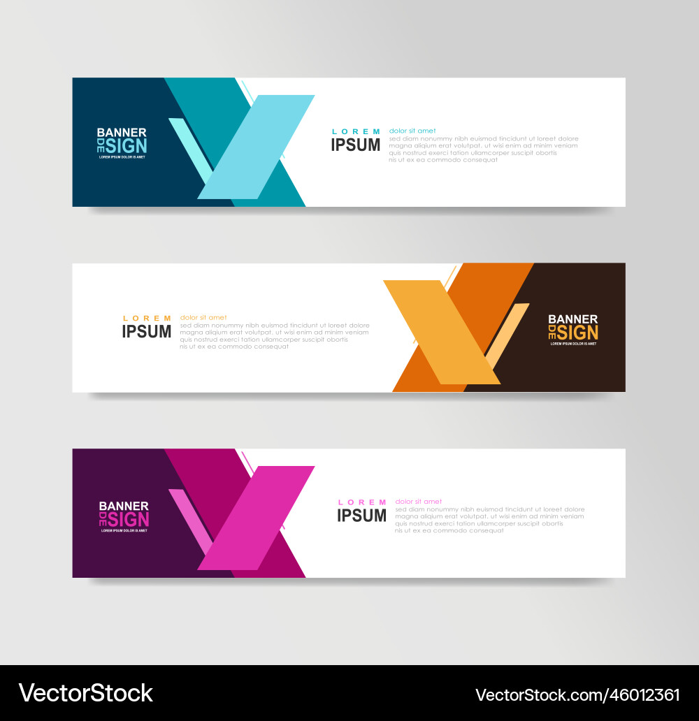 Templates of horizontal web banner website header Templates of horizontal web banner website header Vector Image