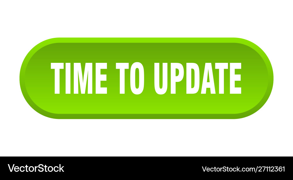 Time to update button rounded vector image