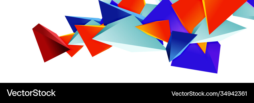 Triangle mosaic abstract background 3d triangular Triangle mosaic abstract background 3d triangular vector image