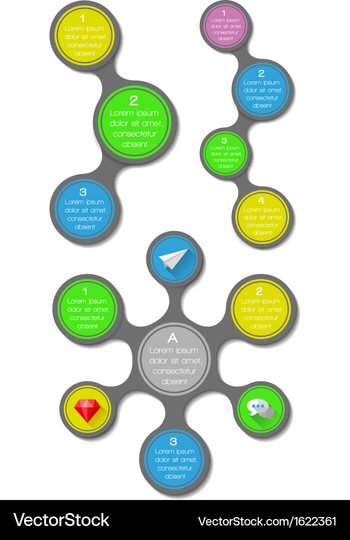 Ui infographics and web elements vector image