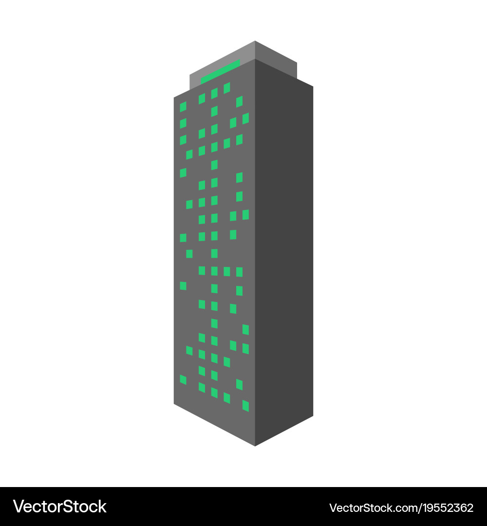 A modern multi-storey building with complex Vector Image