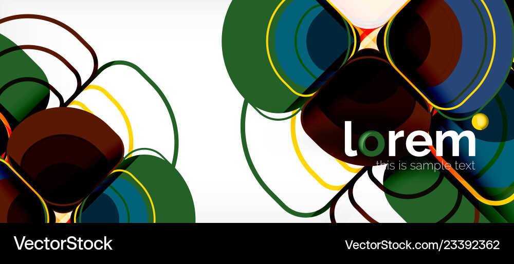 Abstract background - geometric multicolored round Vector Image