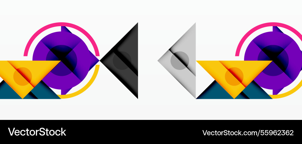 Abstract geometric composition with intersecting Abstract geometric composition with intersecting vector image