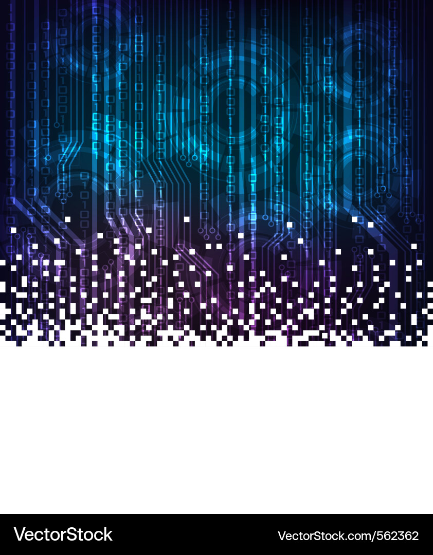 Binary Circuit Background Vector Image