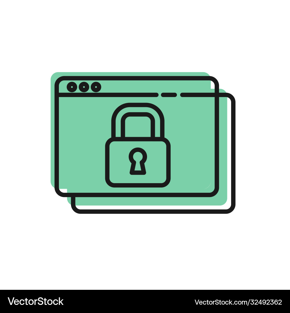 Black line secure your site with https ssl icon Black line secure your site with https ssl icon Vector Image