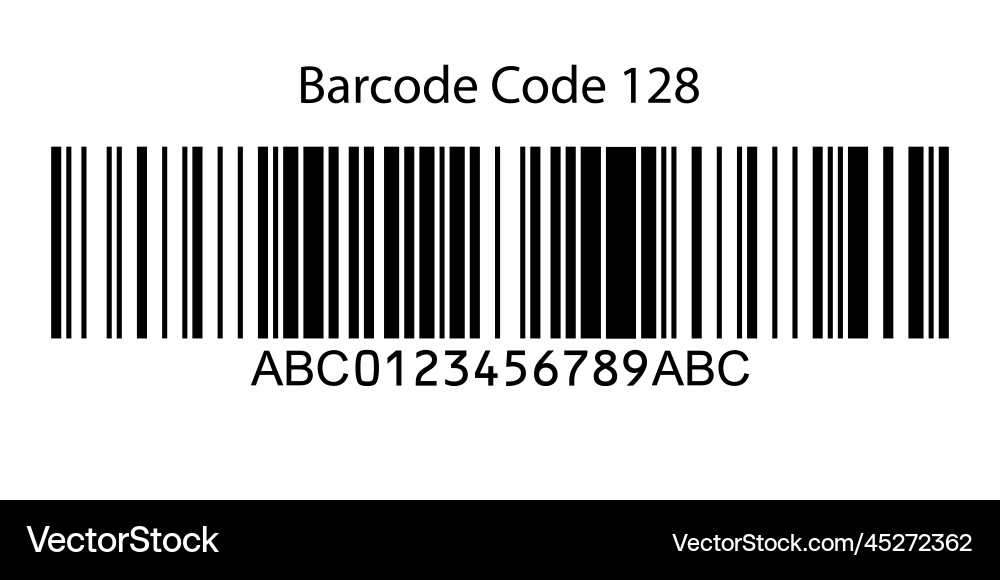 Code 128 barcode isolated on white background vector image
