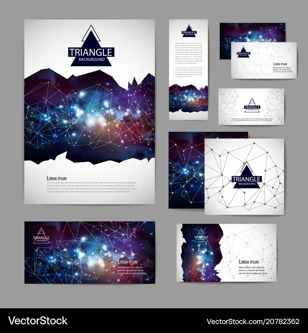 Document template with polygonal geometric space Document template with polygonal geometric space Vector Image