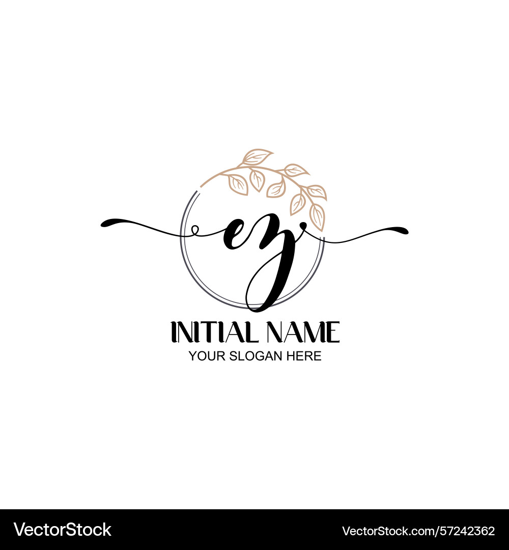Elegant ez initial logo design with botanical Elegant ez initial logo design with botanical Vector Image