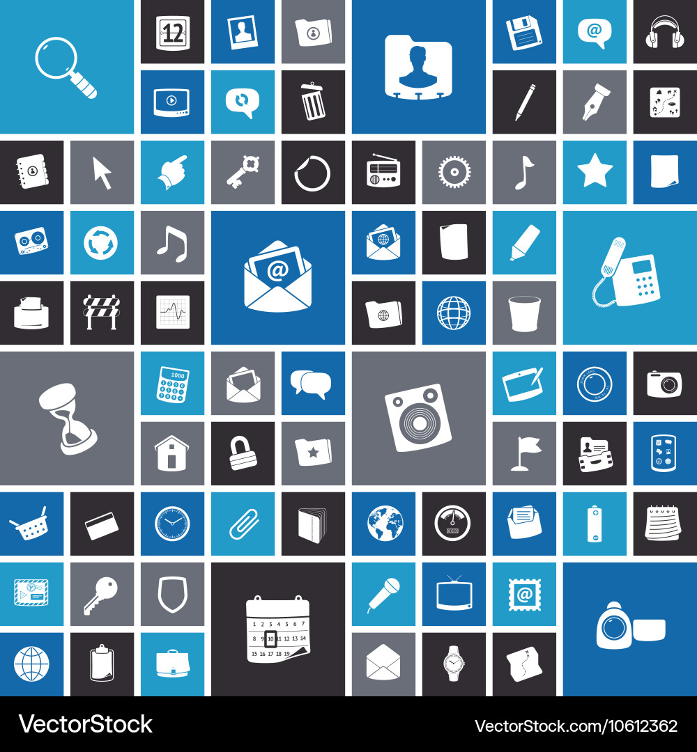 Flat design icons for user interface Vector Image