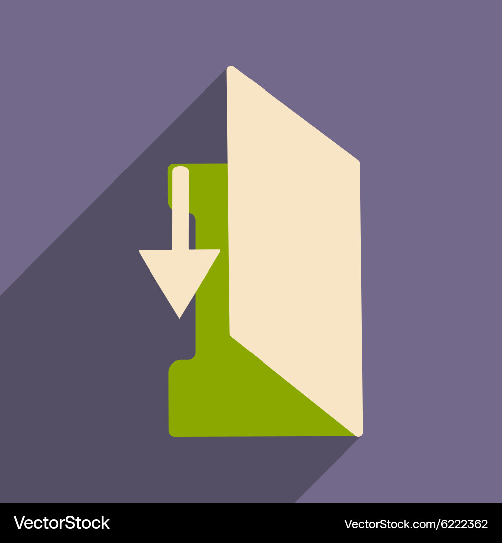Flat with shadow icon and mobile application vector image
