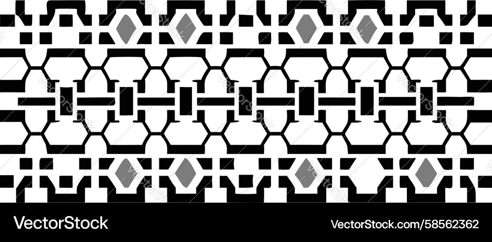 Geometric Hexagon Grid Pattern Vector Image
