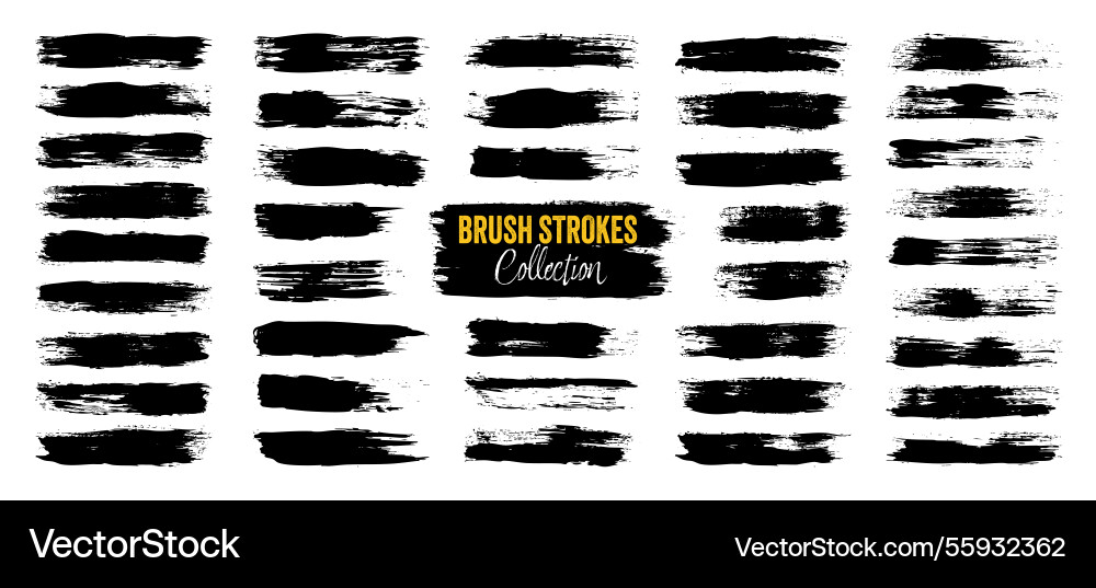 Grunge brush strokes lines ink smudges hand Grunge brush strokes lines ink smudges hand vector image